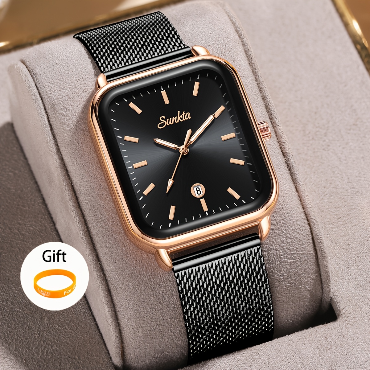 Image of Lige 2026 New Stylish Unisex Quartz Watch, Elegant And Functional, Three-hand Watch Dial, Calendar Display, Casual And Versatile, Holiday/birthday Gifts. For Men And Women