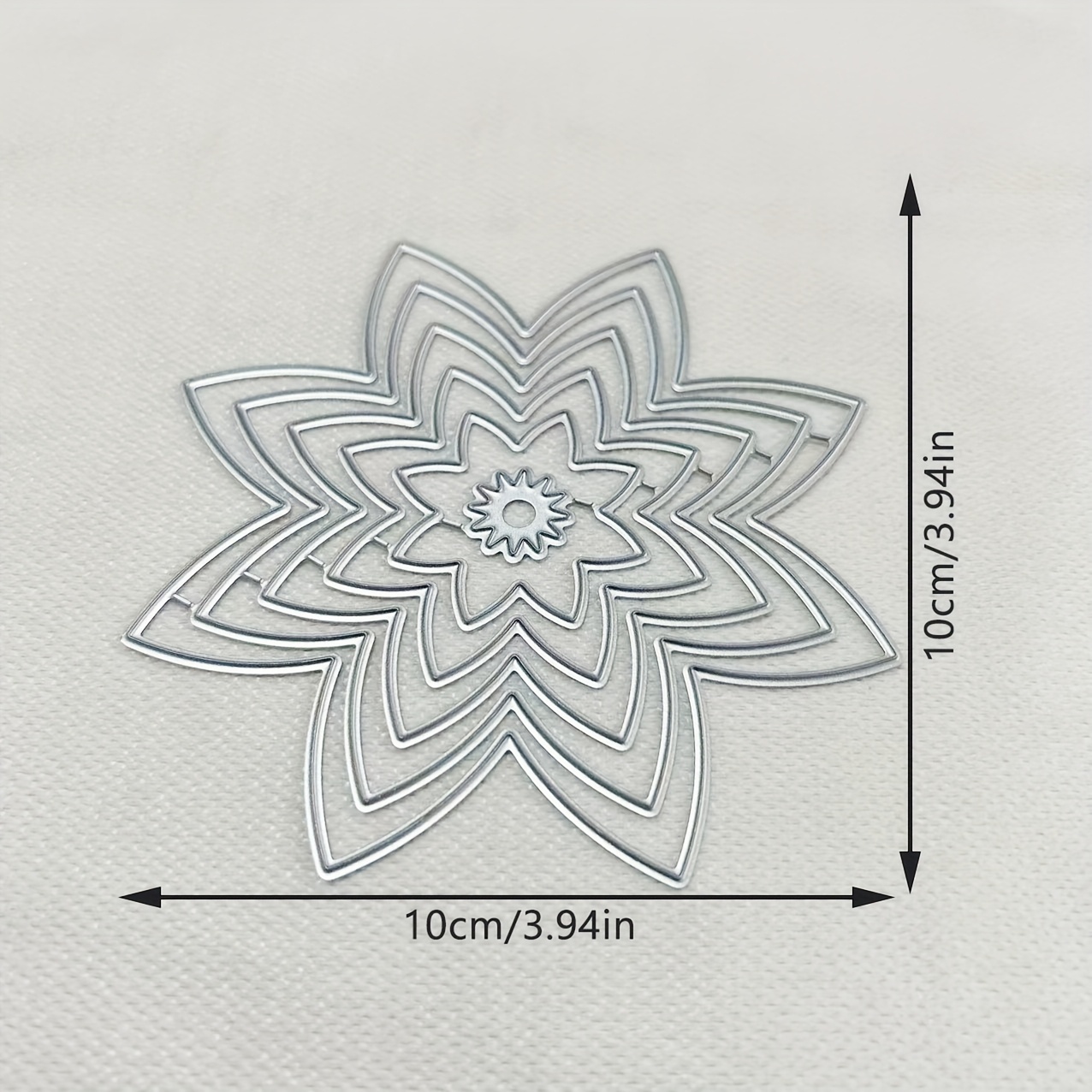 TEMU 1pc Plantilla de Metal Troquelado - Diseño floral simétrico, Compatible con máquinas troqueladoras (e.g. , Silhouette) - Para Scrapbooking,