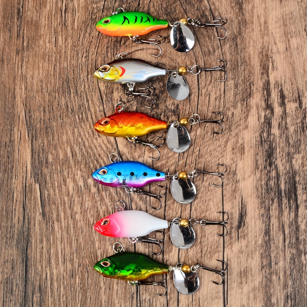 6pcs Metal Vib Blade Lure Sinking Vibration Baits Artificial Vibe For Pike Perch Fishing