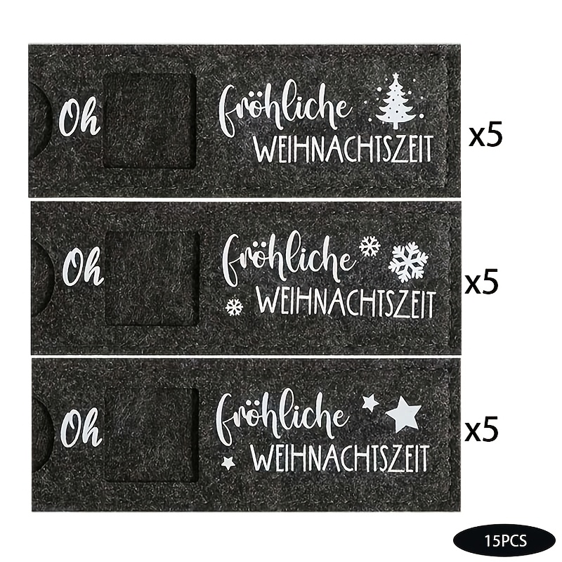 Image of Christmas Chocolate Gift Bag - German "oh, Christmas Time" Christmas-themed Chocolate Gift Bag (chocolate Not Included), Christmas Decorative Elements, Gift For Dad, Mom, Women, Men, Colleagues