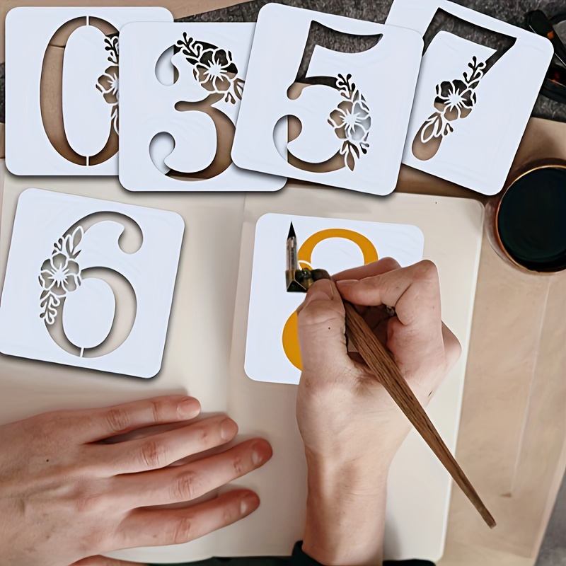 10 Reusable Templates for Numbers and Flowers