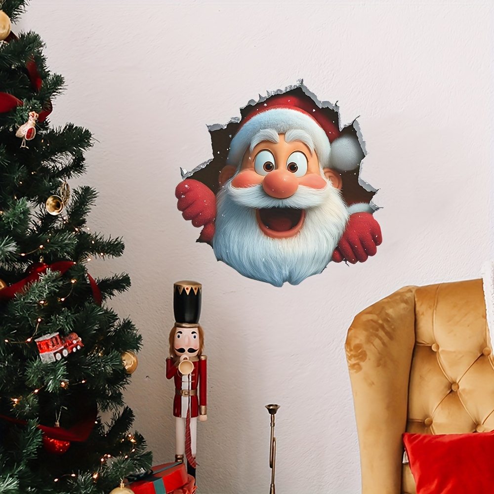 TEMU Adesivi Murali 2D Piatto Sorpresa - Decorazioni Natalizie Divertenti e per Porte, Camera da Letto, Bagno & Frigo, Impermeabili e Rimovibili,