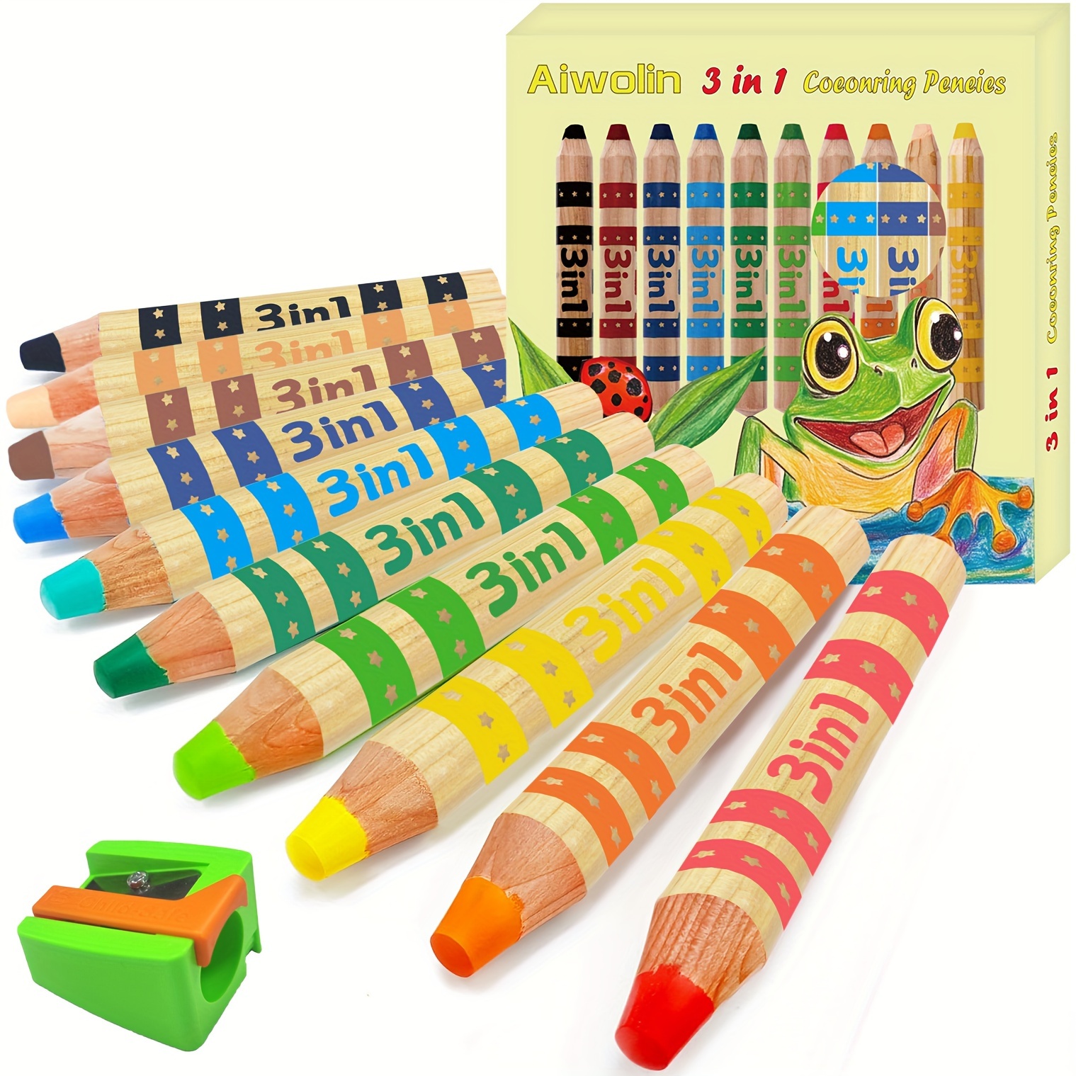 

Aiwolin Watercolor Pencils Set, -, -, Of 10 Sharpener - For Use