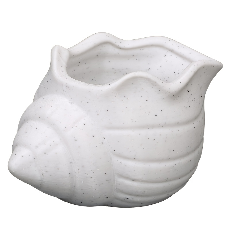 E-shop Entzückender Blumentopf in Muschelform mit Drainagelöchern, für Zimmerpflanzen, minimalistische Instagram-würdige Wohnungsdekoration, ein
