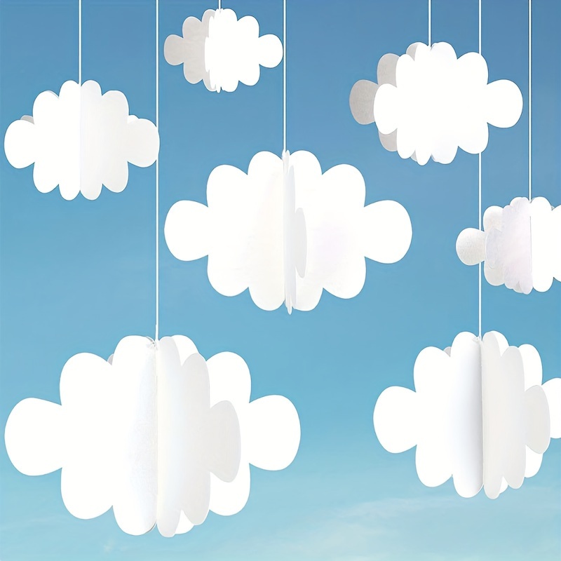 

16pcs 3d Cloud Decorations - Hanging For Ceiling, , , -, Cloud 2 , For // Decor, Seasonal Use