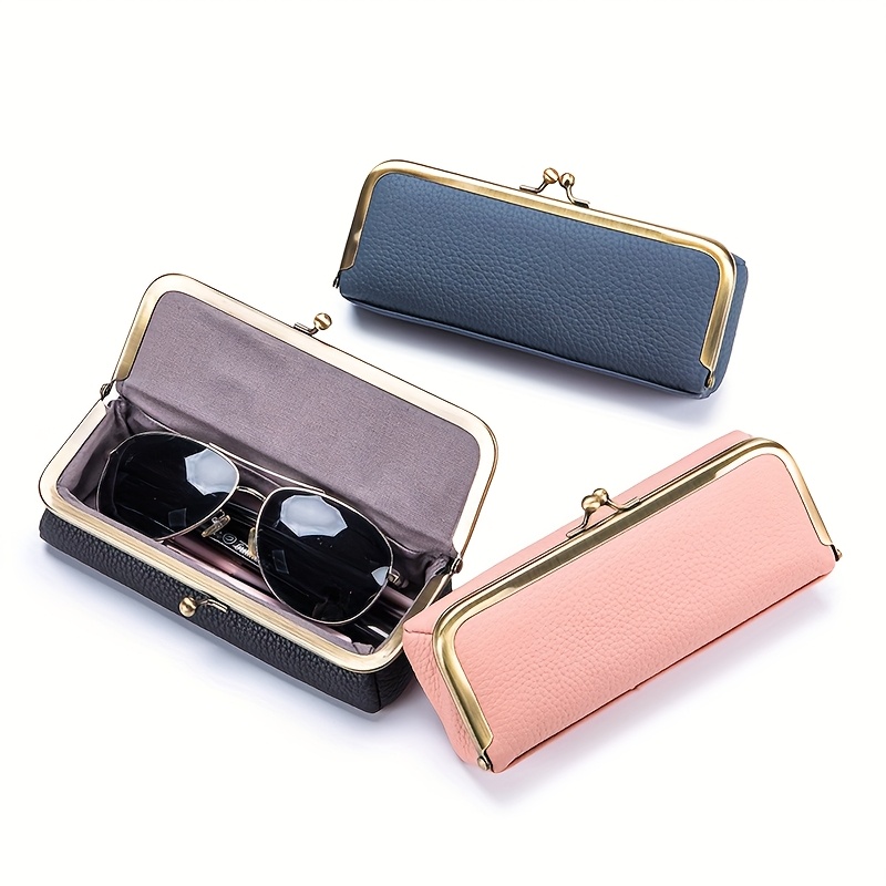 genuine leather creative glasses case portable fashion