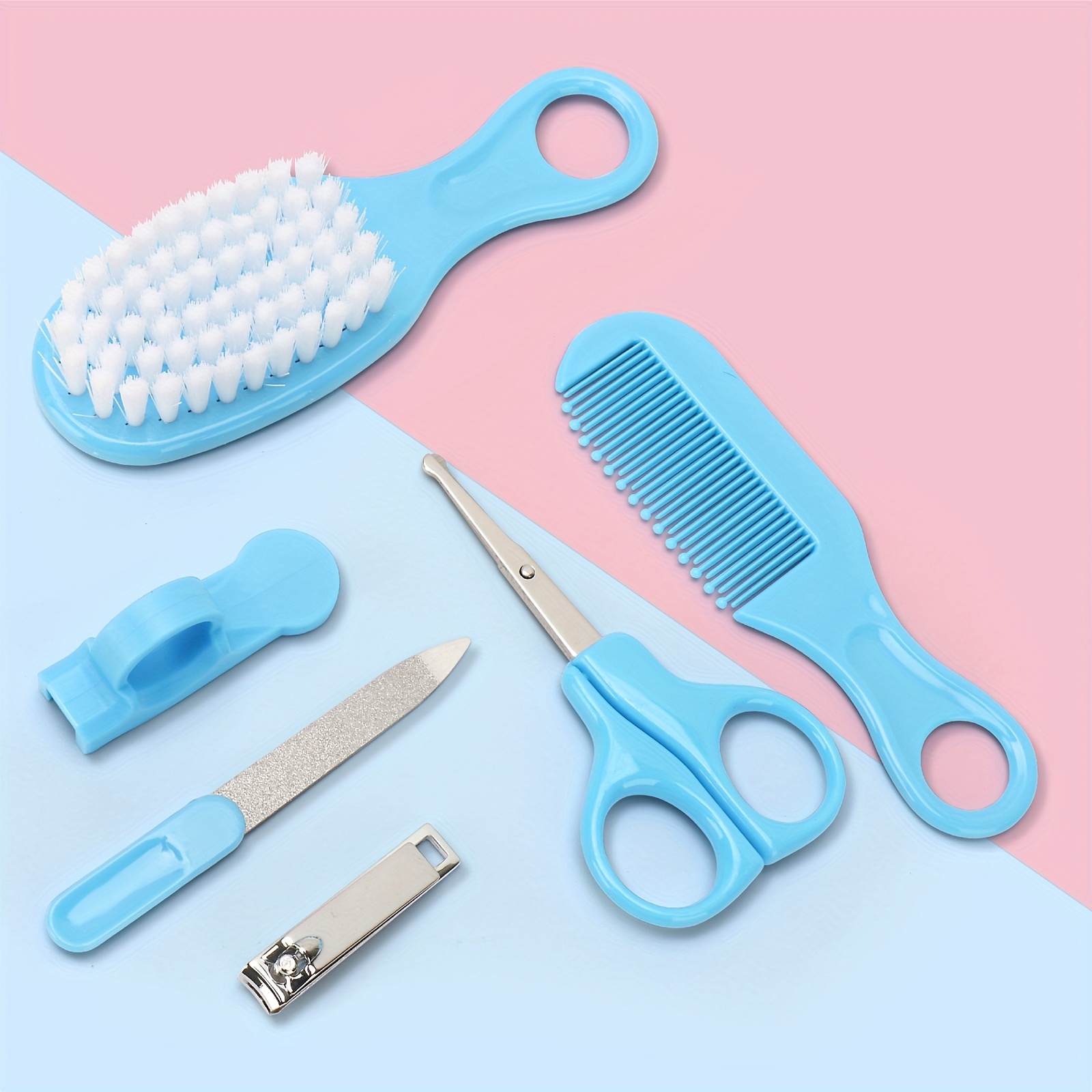 6pcs newborn nail and hair   set baby comb and trimming kit home bundle