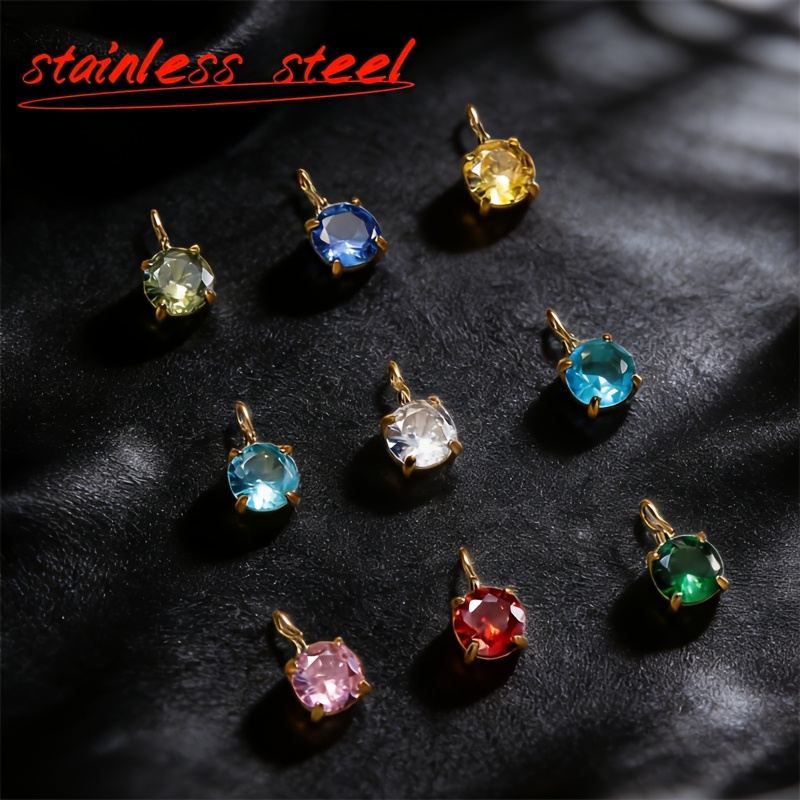 Versatile Style Non-Fading Round Synthetic Zircon Pendant Necklace