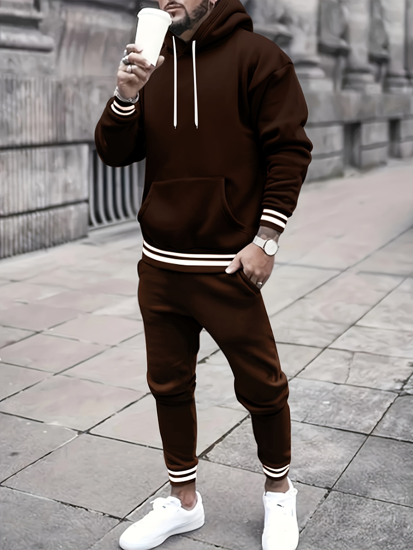 s 2Pcs Outfits Casual Hoodies Long Sleeve Pullover Hooded Sweatshirt And Sweatpants Joggers Set For s Clothing