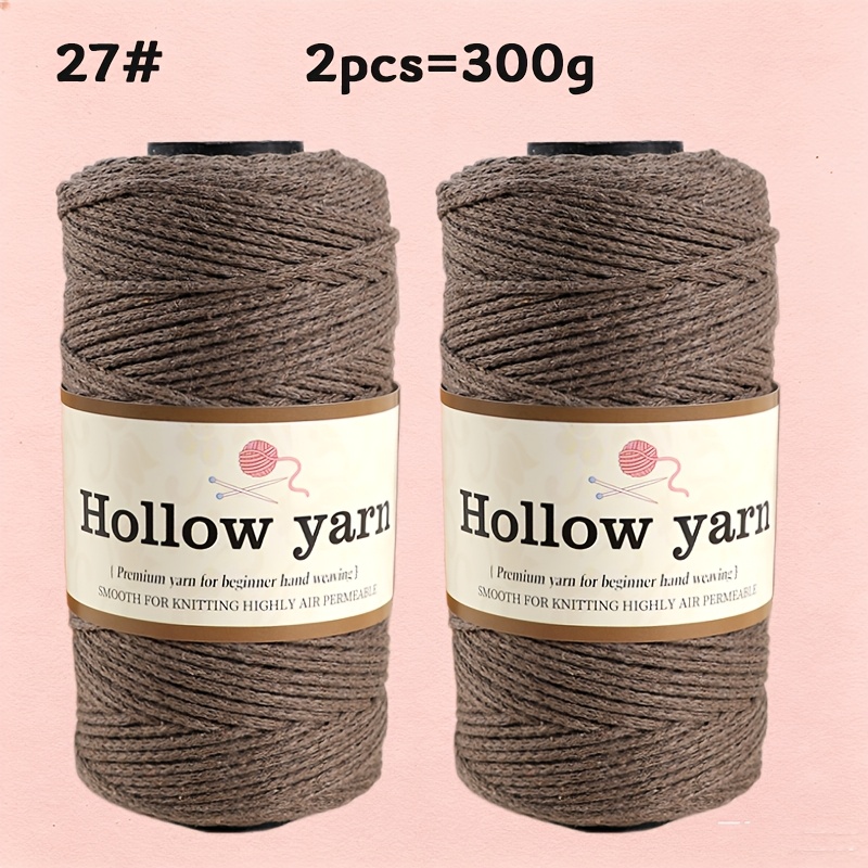 TEMU 300g/2pcs High-quality Medium-thick Pure Yarn, Multi-colors Available , Uniform And Durable Crochet Knitting Yarn, Casual Weaving Material For