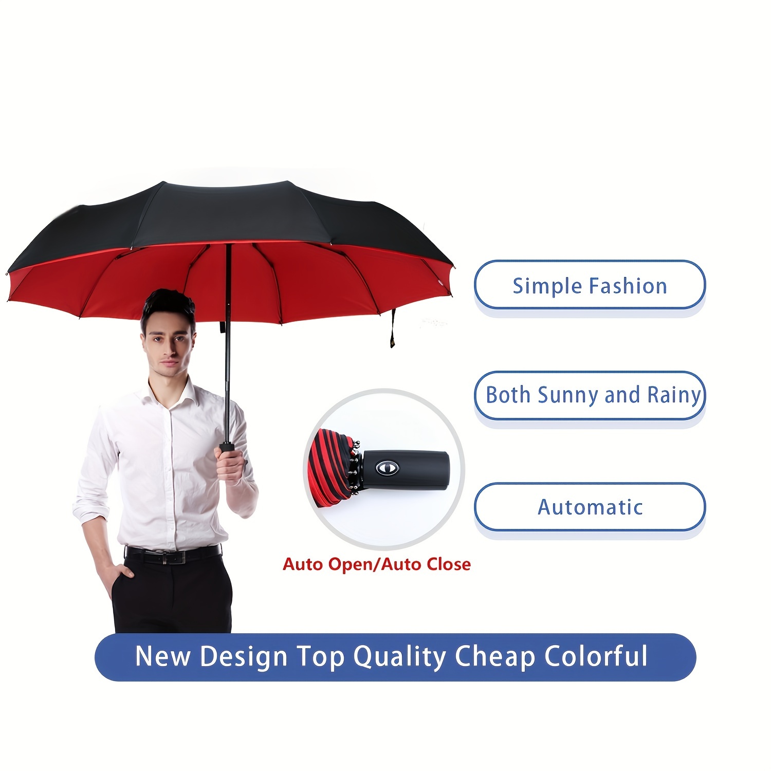 

Parapluie à grande de unie UV, imperméable et -vent, parapluie hommes et .