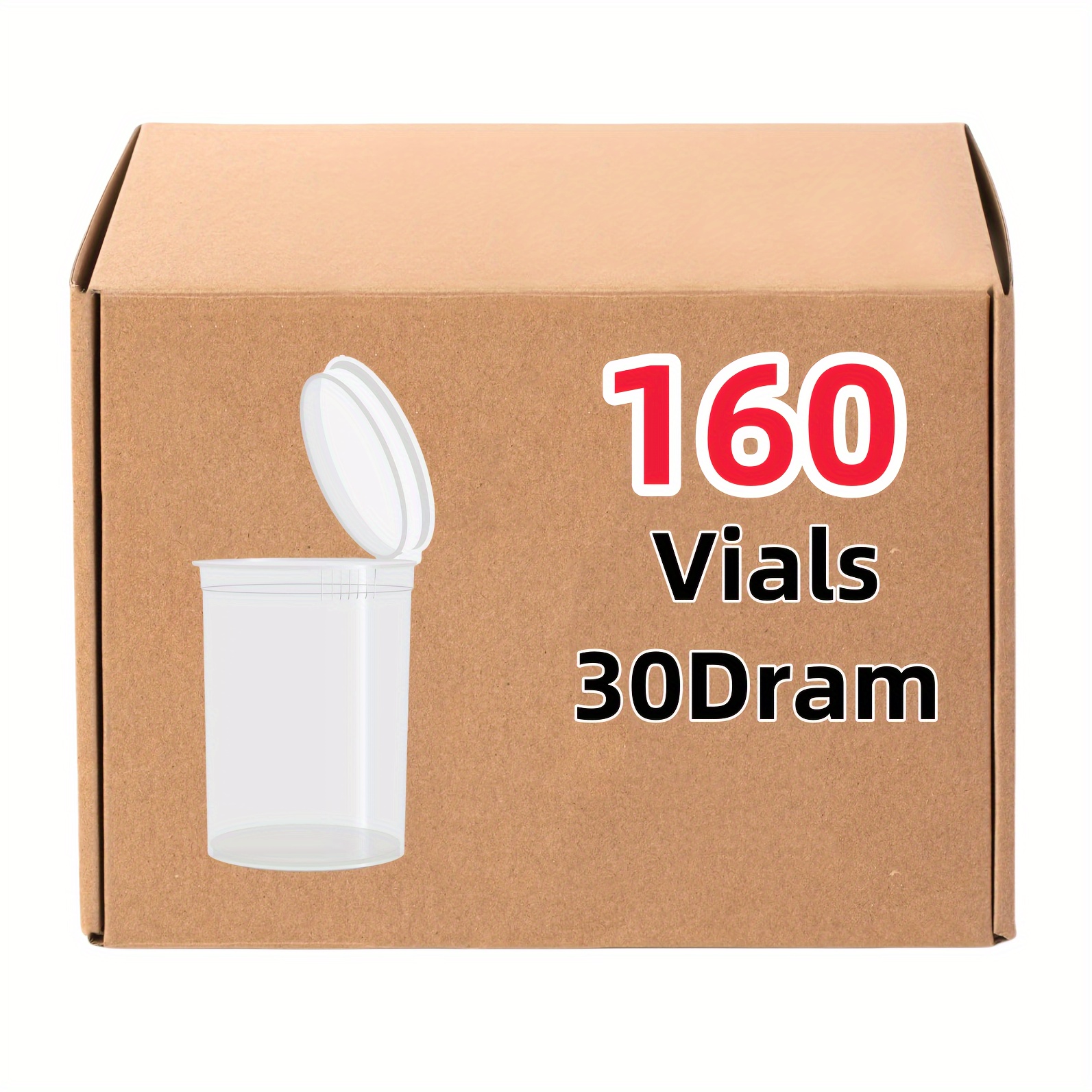 

160 Clear Vials - 30 Vials - Moisture-proof And Airtight Deodorant Containers