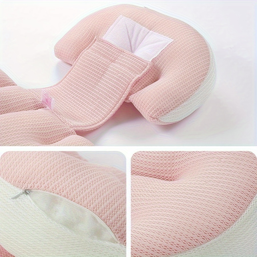 Pregnancy Pillow with Lumbar Support, Side Sleeping U-Shaped Pillow, Pure Maternity Pillow for Sleeping During Pregnancy