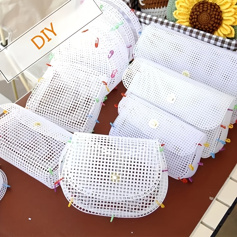 

2pcs Diy Handmade Weaving Deer And Sunflower Mesh Inner Bag Accessory Kit, Plastic Weaving Board, Used For Customized Production, Diy Wallet Making