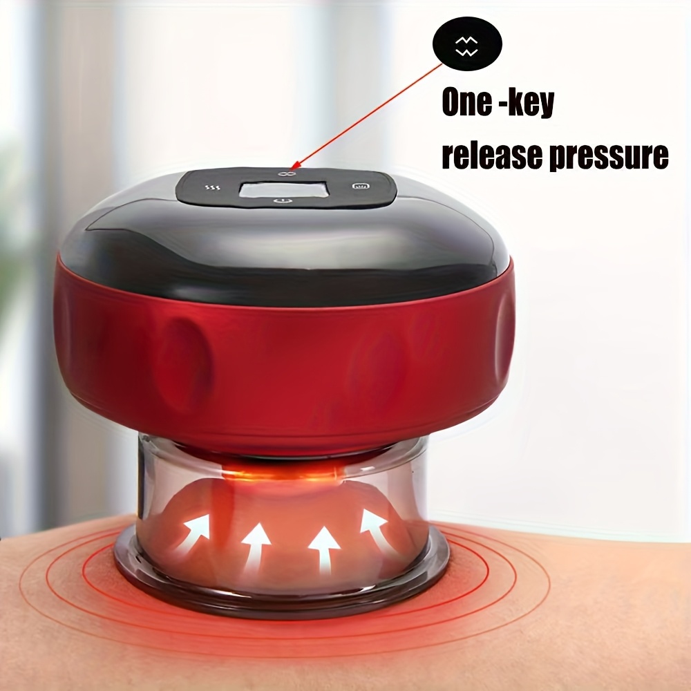electric vacuum cupping machine usb rechargeable 36v or below 18650 battery back neck arm massager heating suction   for   Product details 4