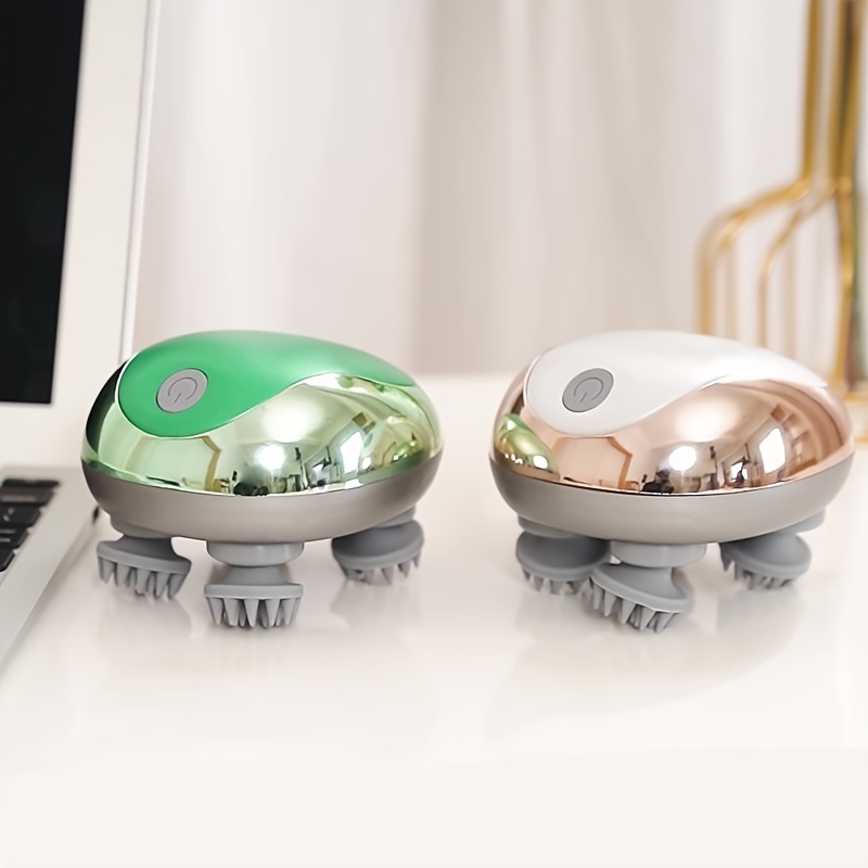 rechargeable electric head massager with vibrating scalp relaxation usb charging 500mah lithium battery 36v safe design for relax focus portable scalp full body relaxation for adults pets pet relaxation device ergonomic massager usb rechargeable scalp massager details 5