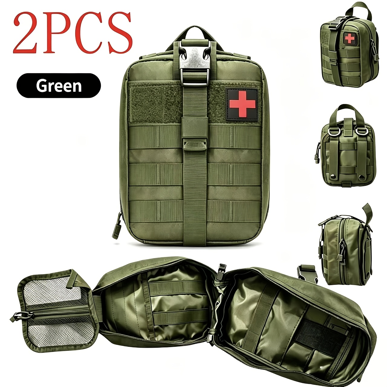 TEMU 2pcs Outdoor Hiking Bag Additions Waist Bag Multifunctional Bag Outdoor Bag Medical Bag Portable, Essential Outdoor Additions Bag, Suitable For