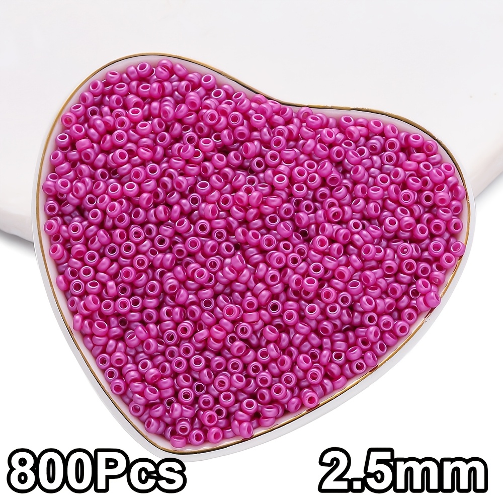 800pcs 2.5mm Multicolor Solid Color Glass Seed Beads
