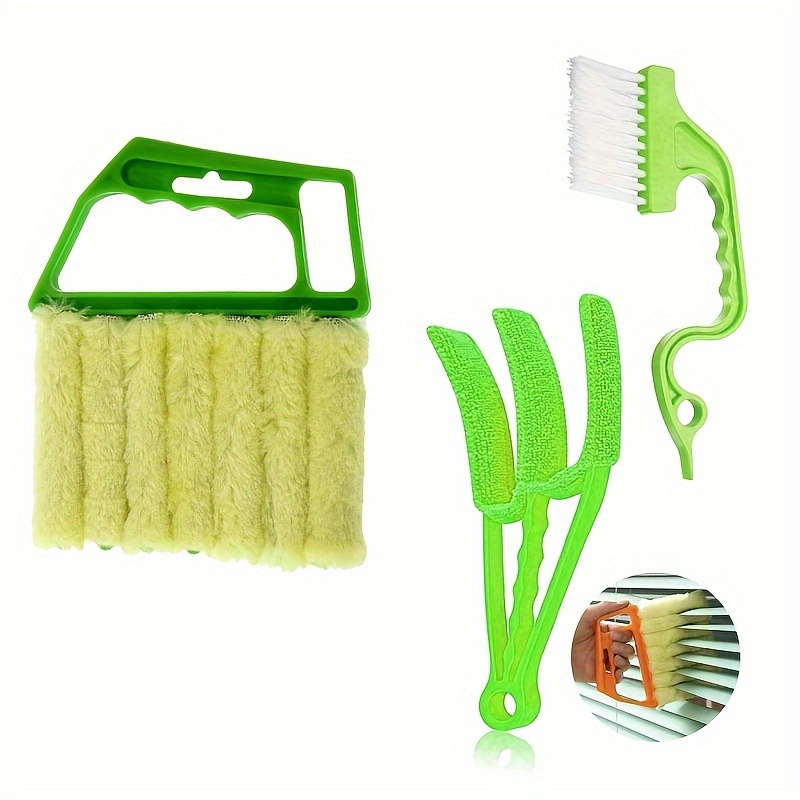 3pcs Handheld Blind Cleaning Kit - , 7-finger Design For Efficient Dusting & Washing Of Venetian, Wooden Blinds, Shutters, And Car Vents