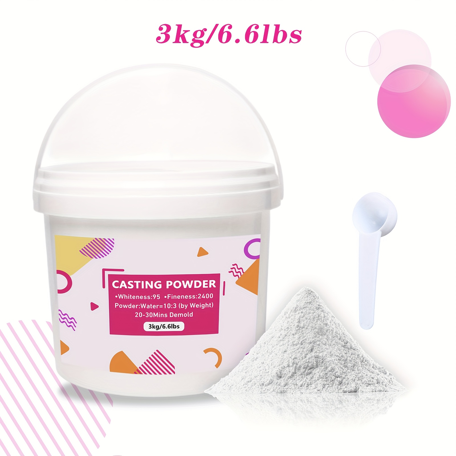Image of Casting Powder In 1.2kg, 2kg, And 3kg Sizes - Sets Quickly In 20- For Easy Removal, High-strength Concrete Ideal For Crafts, Sculptures, And Artistic - Perfect Pottery Materials For Novices