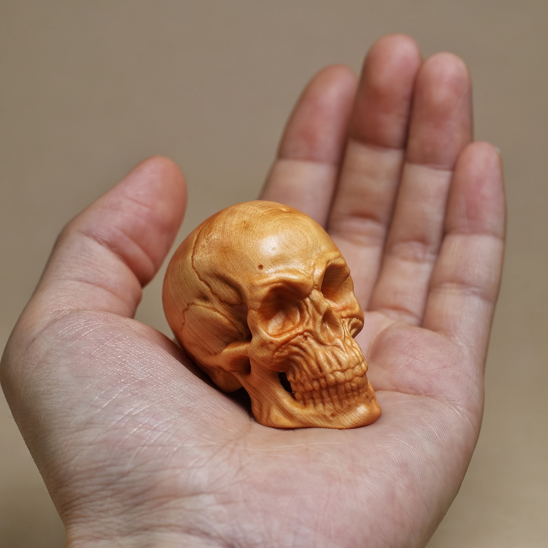 Image of A Wooden Decoration, A Carving For Halloween Festive Decor