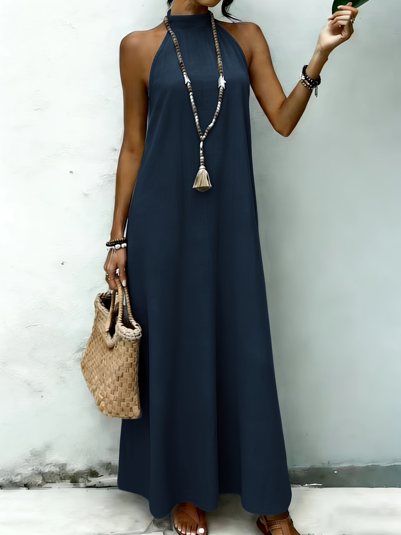 black dress for party Elegant Long-Sleeve Wrap Mini Women Maria Magdalena Oosthuizen > whisper blue Shine at festivals with Color:Mid Blue