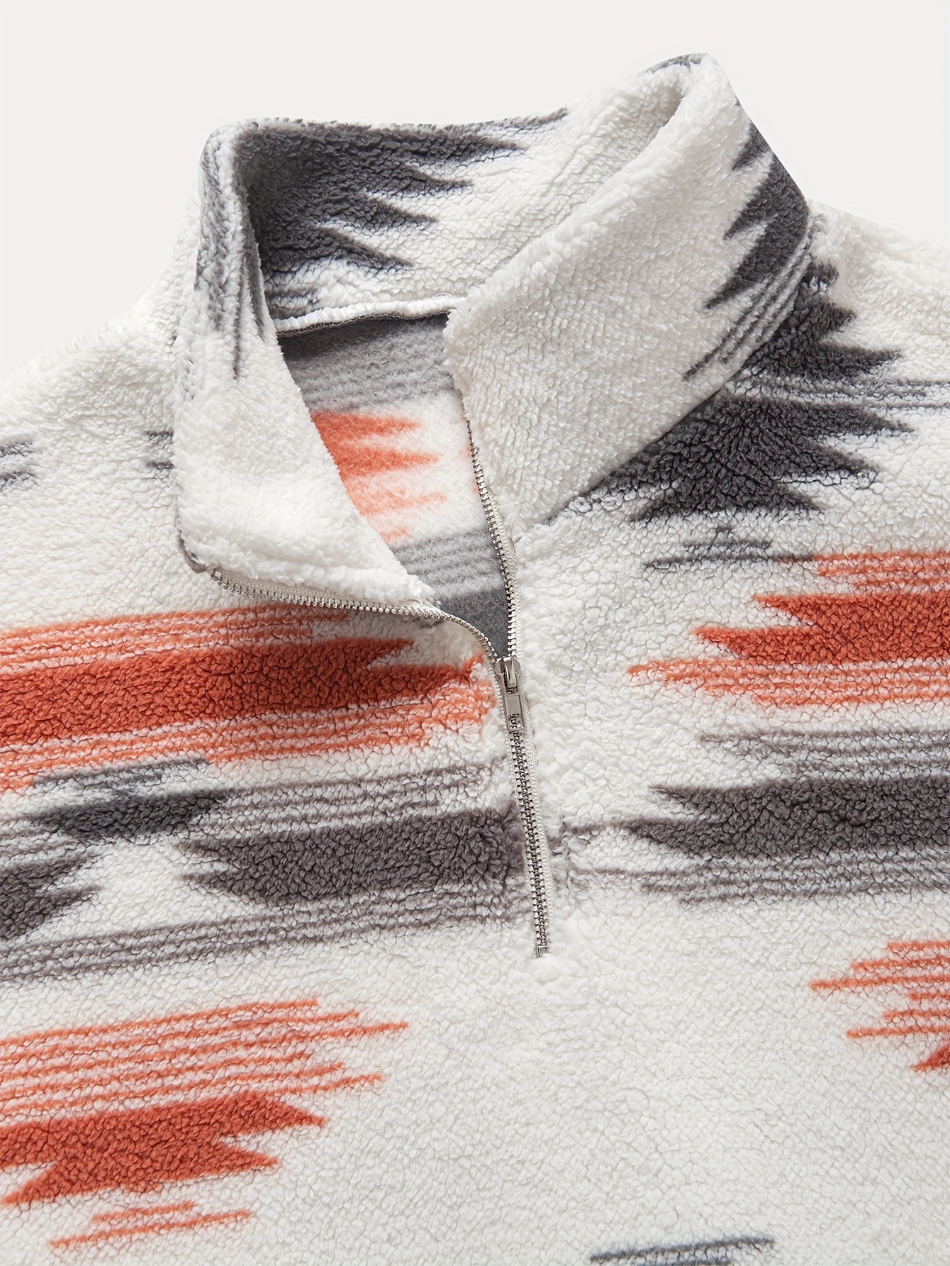 Sudadera de felpa cálida con media cremallera y cuello alto hasta medio, para hombre, otoño invierno