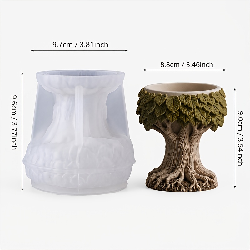 TEMU Fdudf Tall Root Silicone Mold - Reusable Resistant Suitable For Scented Candles, Succulent, Epoxy Resin Crafts, Tree Root Molds For, Cosmetics