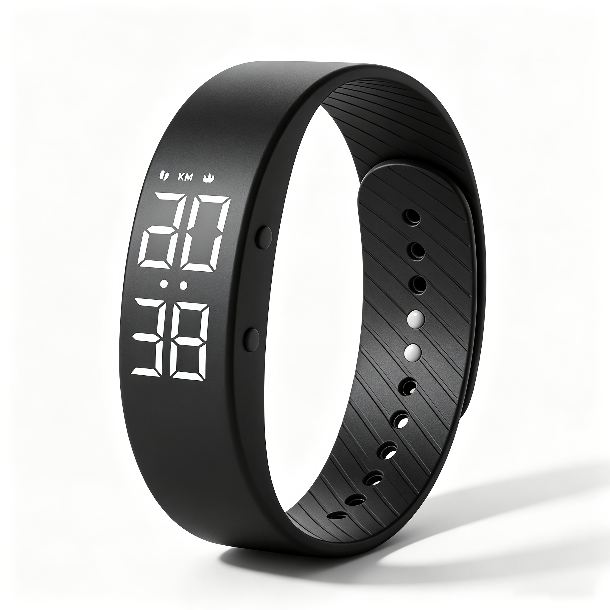TEMU Soft Silicone Led Fitness Wristband 24h 3d Pedometer Vibration Alarm Stopwatch Charge Ipx2 Tracks Steps Distance For Boys Girls