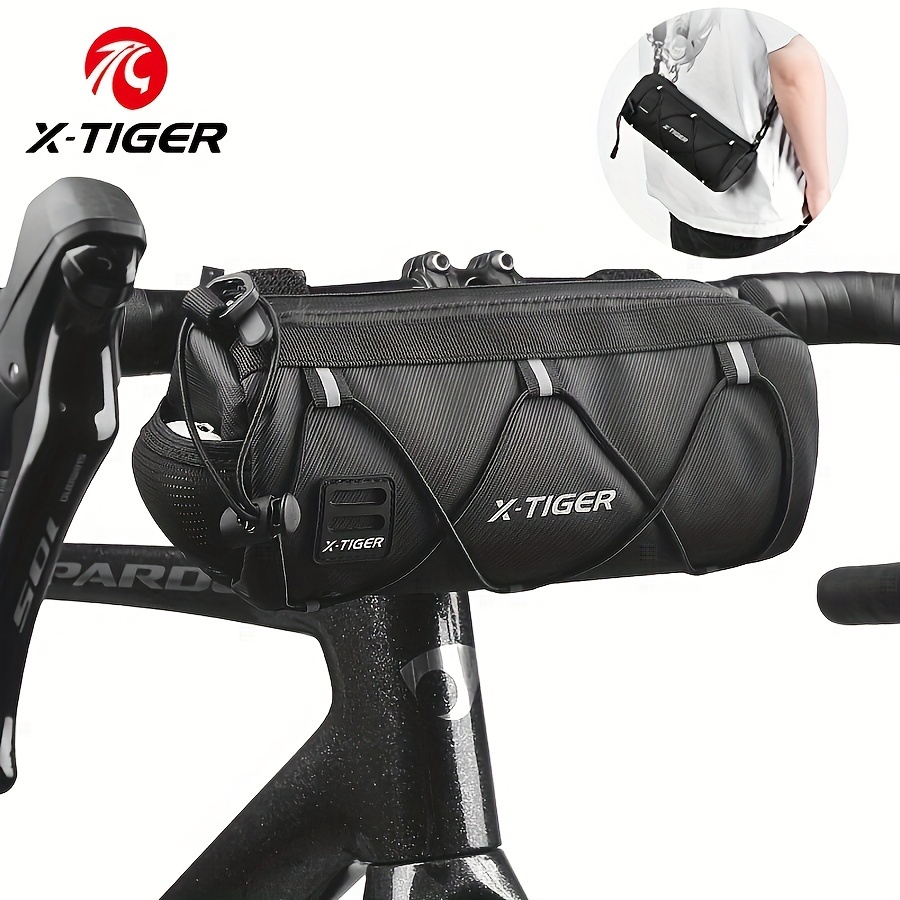 

X-tiger 1pc Waterproof Front Bike Bag, Large Capacity Mountain Bike Bag Made Of Nylon, Cycling Accessories And Gear.