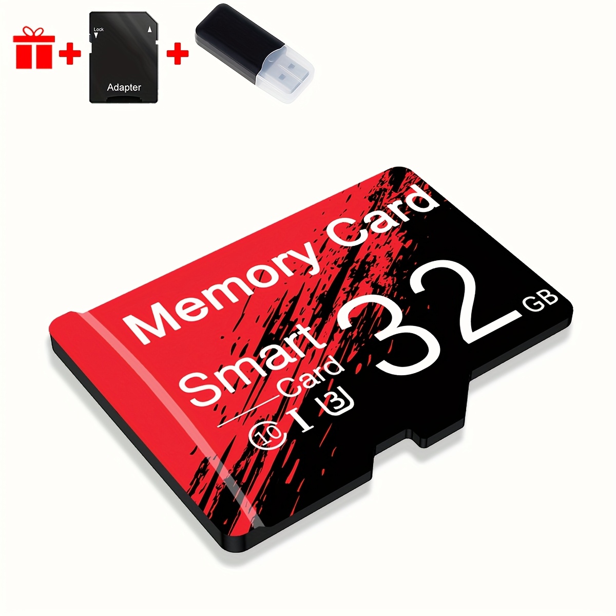 Image of 1pc Memory Card 64gb 32gb 16gb 8gb With Usb Card Reader And Sd Adapter, Card 4gb 2gb 1gb, A1 C10 Memory Tf Card For Tablet/camera/mobile Phone - Real Capacity, Store Your Files !