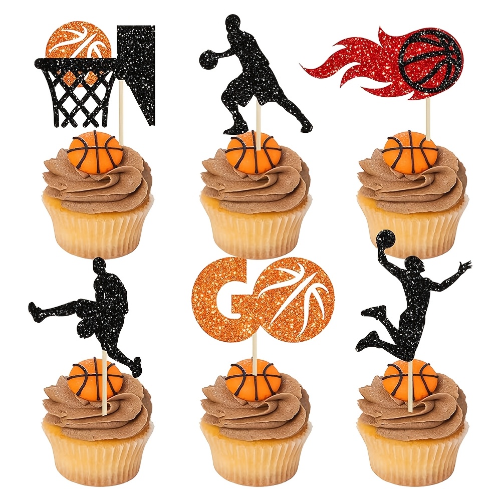Basketball Themed Edible Cake Topper Decor, 19pcs Sports Bakery Set with  Sneaker Ball Decorations for Boys, Men - Walmart.com, image size:1000x1000