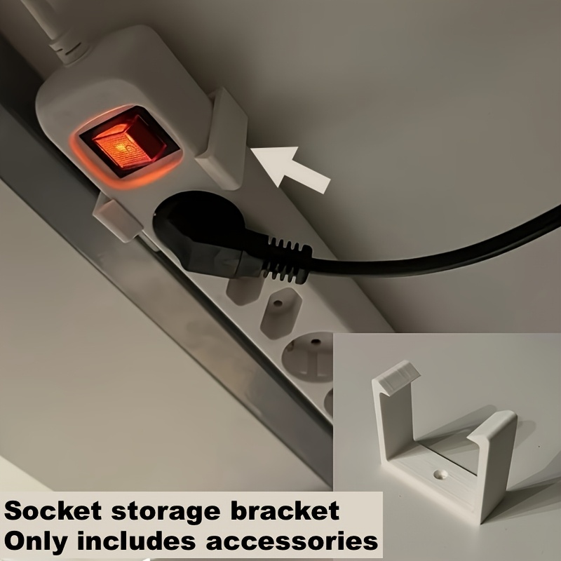 3pcs socket bracket   sockets completely   from view     into any office furniture   manages power cords prevents tangling