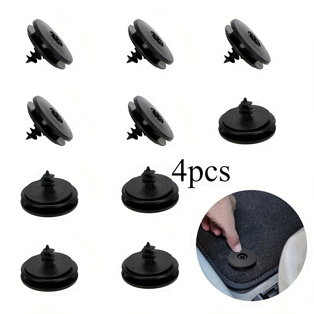 E-shop Universal Auto Fußmatten Clips Halter 4 Stück Griffe Teppich Befestigungsclips Schnallen Anti-Rutsch Befestigung Befestiger Resistent Schwarz