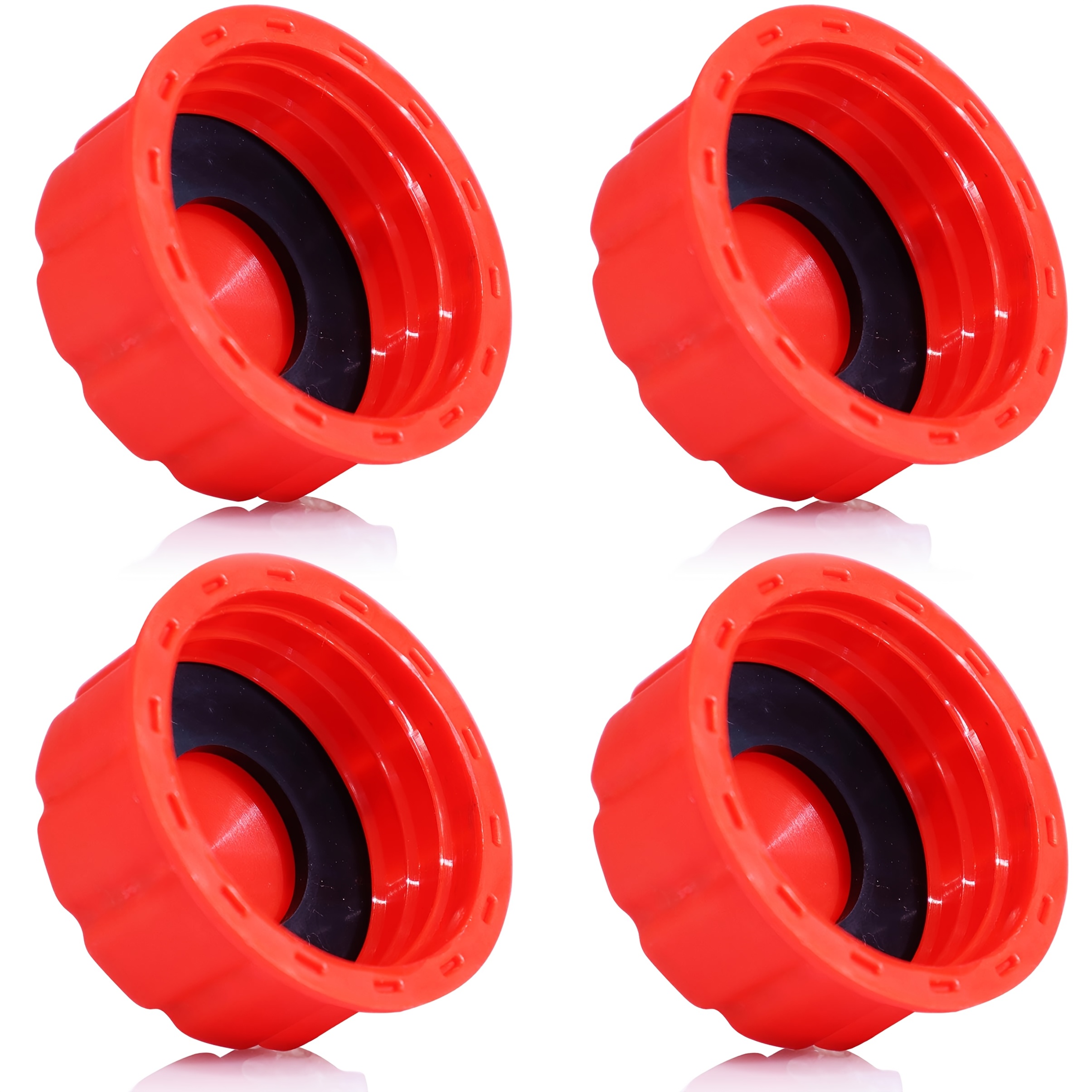 TEMU 4pcs 5 Gallon Gas Can Replacement, Coarse Thread For Gasoline, Portable Gas Tank Lid For 5+ Gallon Plastic And Metal Gas Cans, Includes Spout