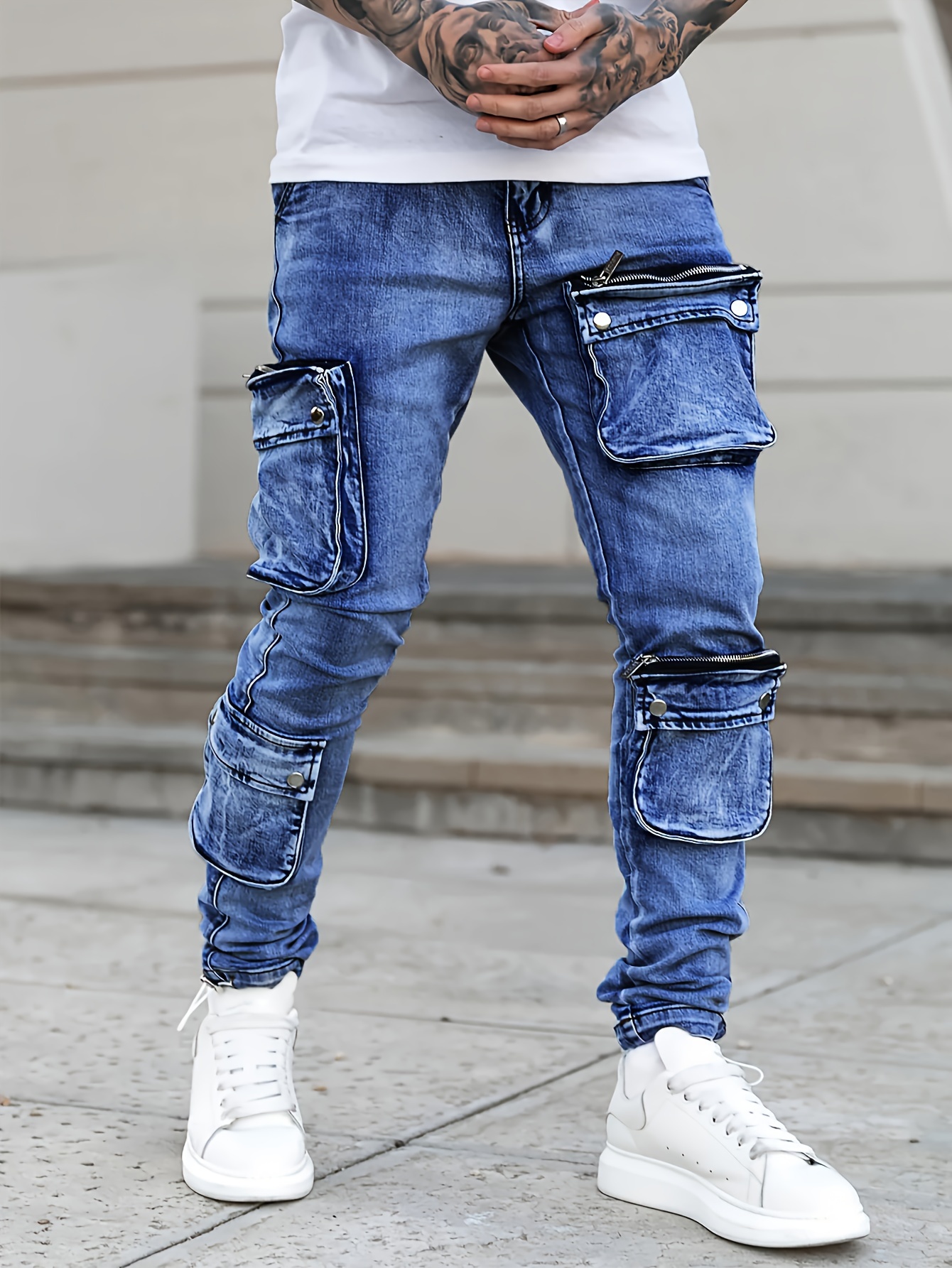 jeans cintura hombre pantalones elásticos Temu Colombia