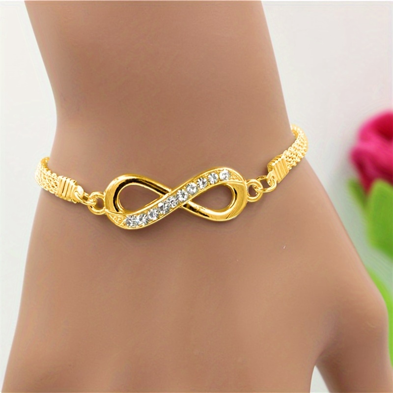 

Simple Infinity Bracelet For Women - Alloy Gold-tone Fashion Jewelry, Accessory, Design