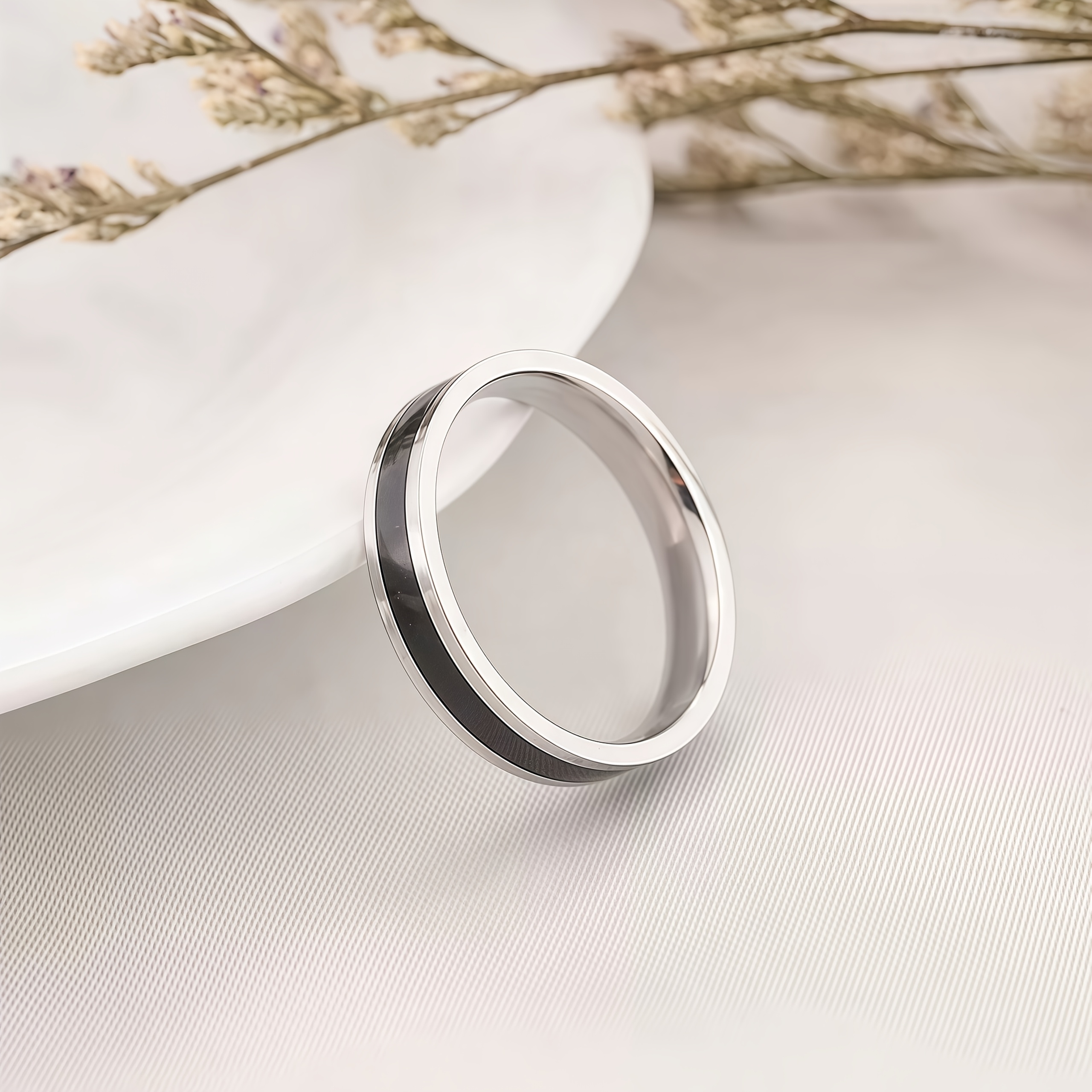 Chic Two Tone Ring Minimalist Versatile Women's Ring
