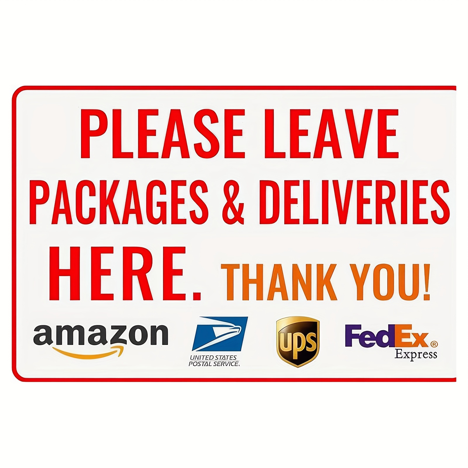 

1pc Vintage Sign, 8x12 Inch, "please Leave Packages & Deliveries Here" Wall Hanging Decor, Multipurpose Outdoor Delivery Sign For Amazon, Ups, , No Electricity Needed