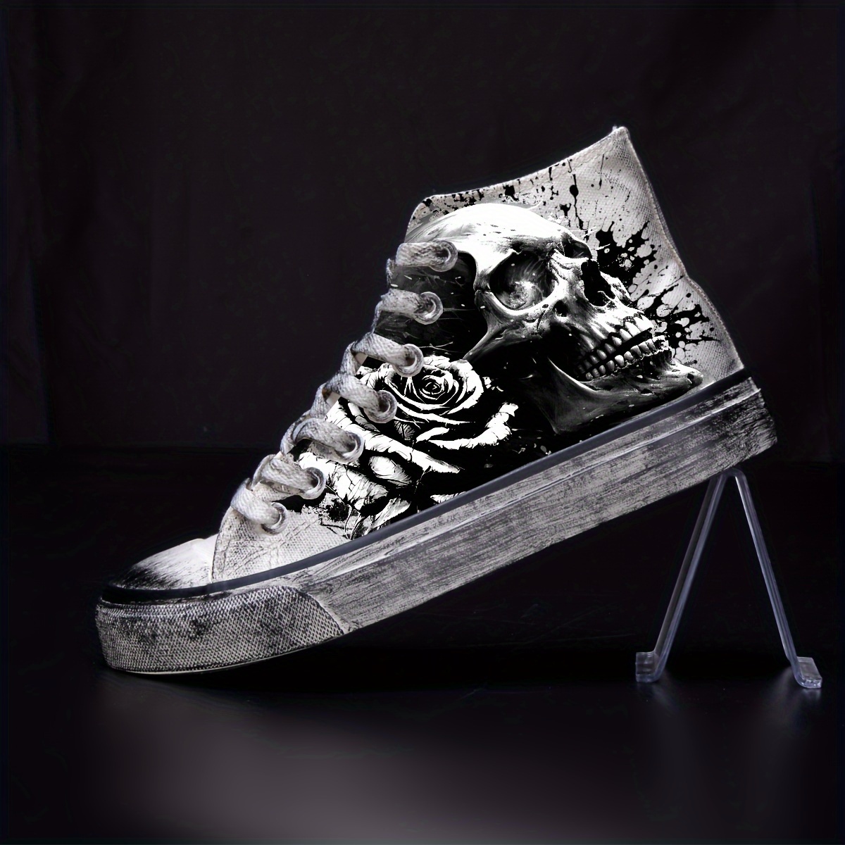 Men’s Skull online lace-up canvas shoes