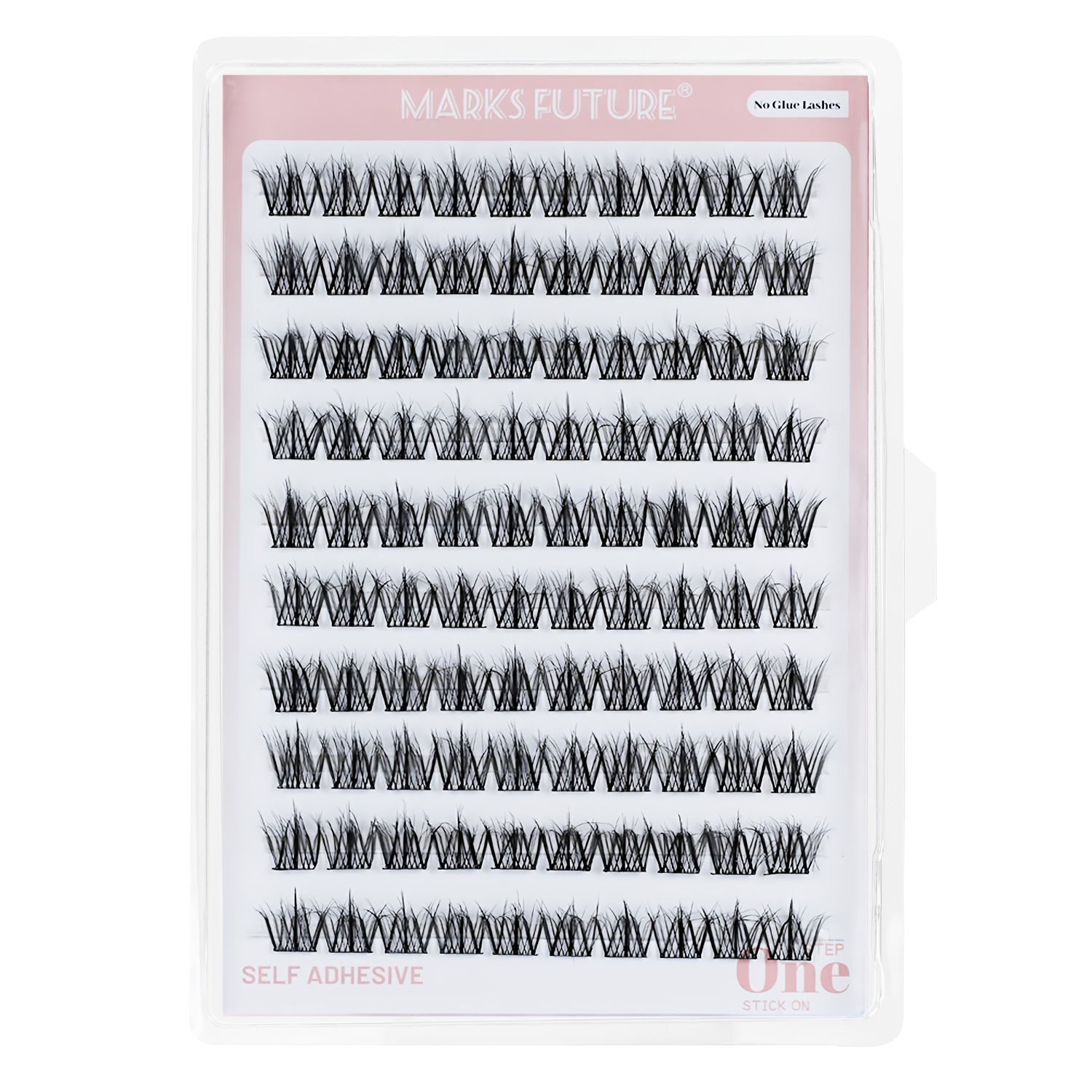 Image of 100pcs Self-adhesive False Eyelashes Natural Look Press- Pre- For Beginners D