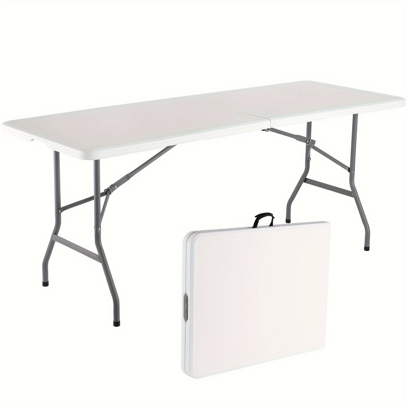 

4 Ft/6 Ft Folding Table - Portable Rectangular & Locks, For &