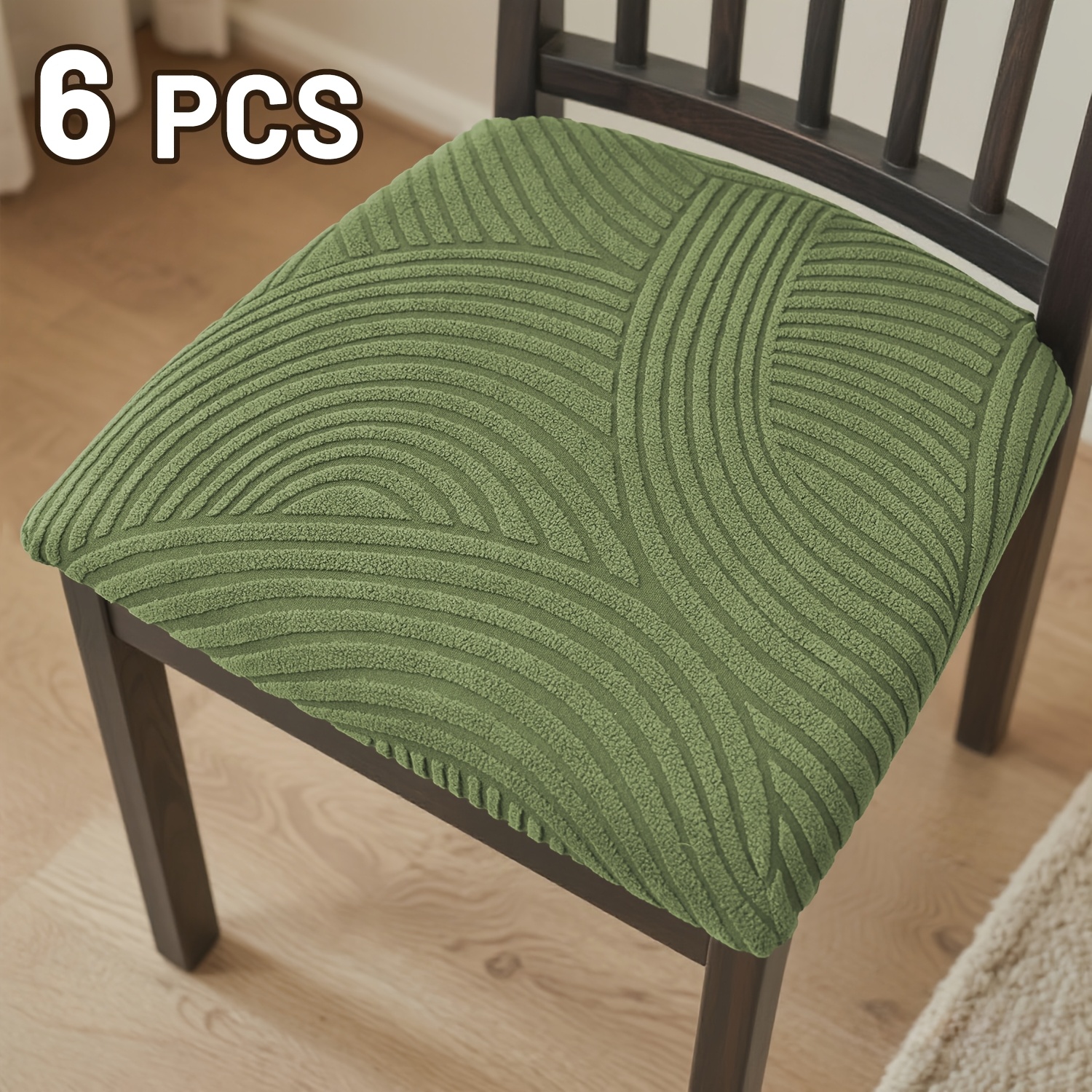 TEMU 4/6 pcs. Housses extensibles pour chaises, coussins et sièges pour protéger vos meubles. Fabriquées en tissu élastique, faciles à installer et à