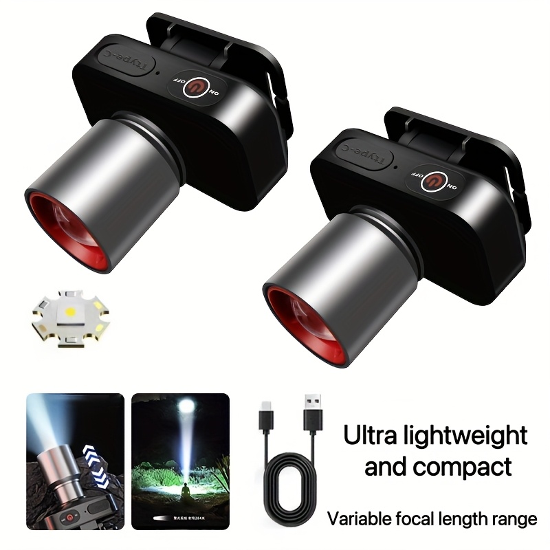 TEMU 2/1 , Usb Rechargeable, 3 Lighting , Camping, Fishing, And Emergency Preparedness, Camping Gear And Equipment, Camping Stuff, Survival Gear And