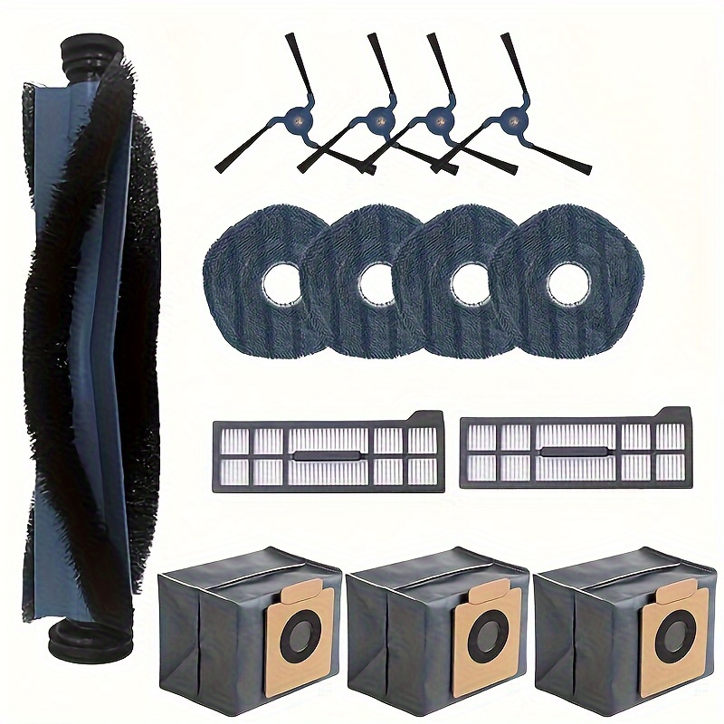 

14-piece Accessory Kit For Omni Robot Vacuum - Includes Nylon Main Brush, Mop Pads, Side Brushes, Hepa Filters & Dust Bags - No Battery Parts