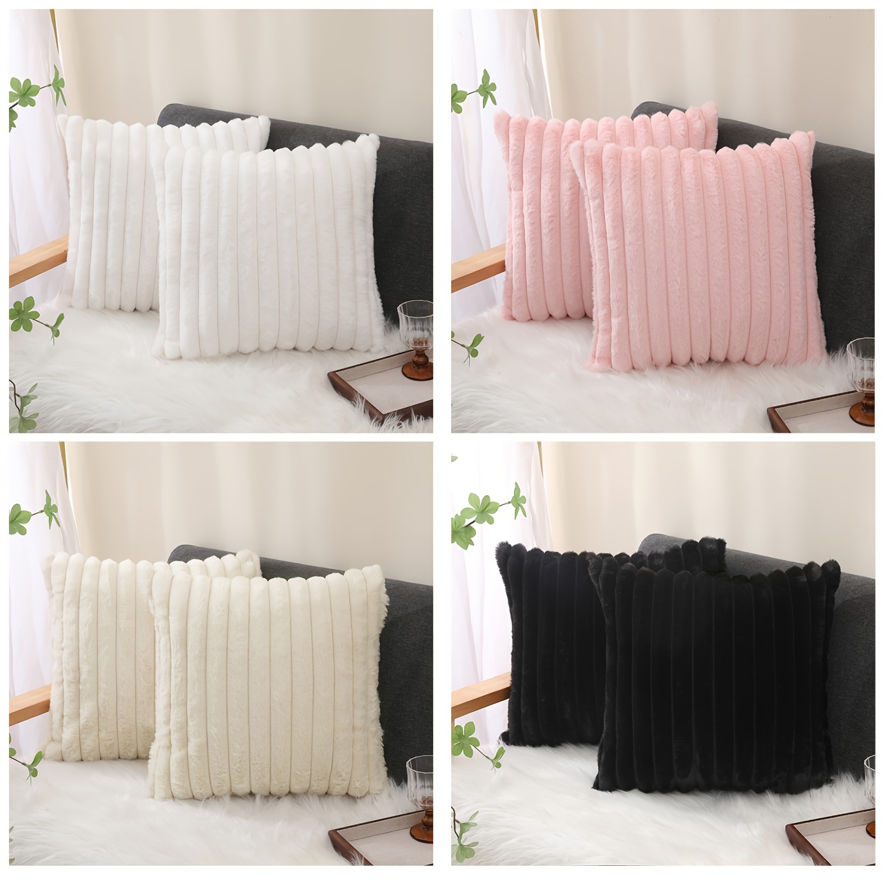 

Knit , 17.7x17.7 , Striped Cushion , Washable, Decor For - 1