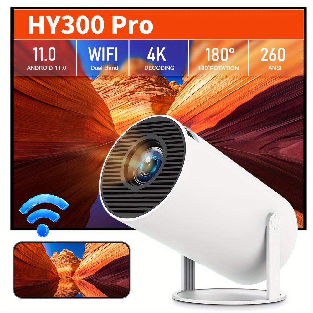 小型プロジェクターX フルHD&4K対応HY300 EUプラグ 小型プロジェクターX フルHD&4K対応HY300 EUプラグ