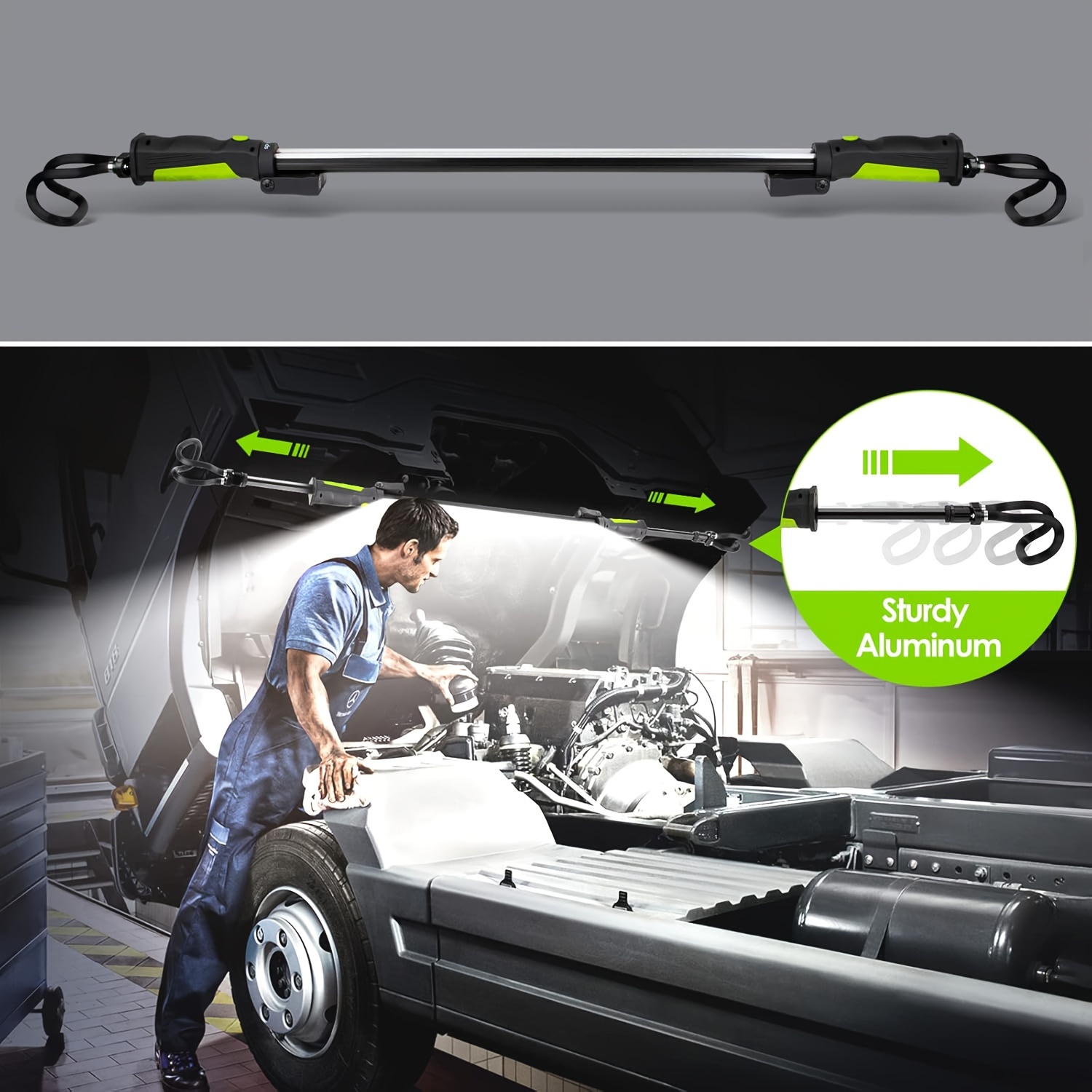 

Work Light Super Bright Rechargeable Magnetic Led Work Lights For Mechanics, Automotive Under Hood Light Bar Cordless Car Light For Car Repairing Garage Workshop