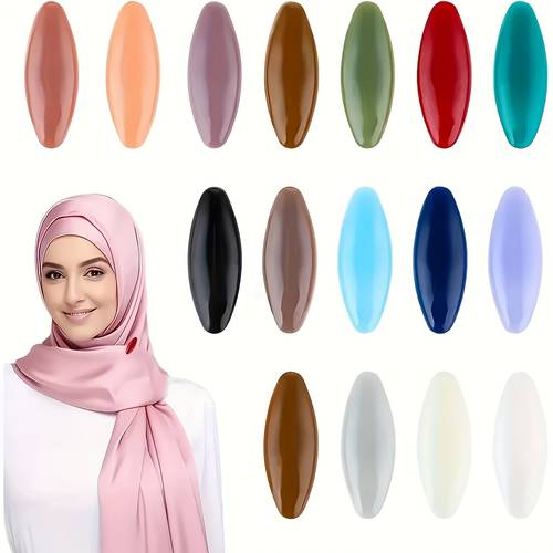 8pcs colorful plastic scarf clips headscarf pins anti slip headscarf clips scarf clips
