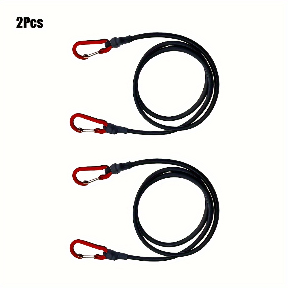 4/2pcs Heavy Duty Bungee Cord Elastic Tie Strap String Hooks, Kayak Cycling Luggage Packing Ropes, Camping Additions